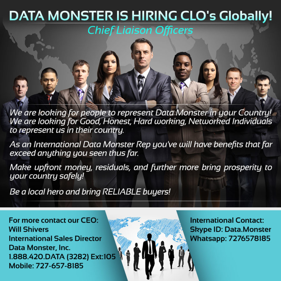 Hiring International Data Monster CLO's Chief Liaison Officers